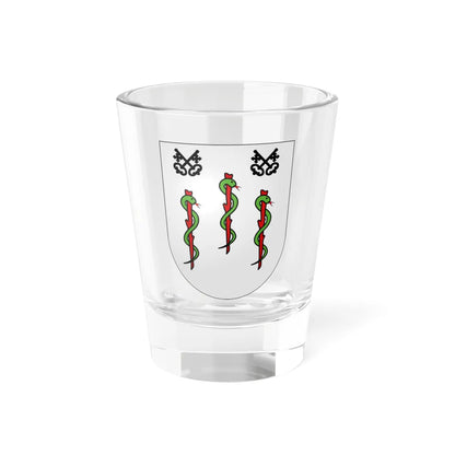 Blason Es famille Azteazu Guipuscoa (Spain) (Coat of Arms) Shot Glass 1.5oz 1.5oz - Go Mug Yourself