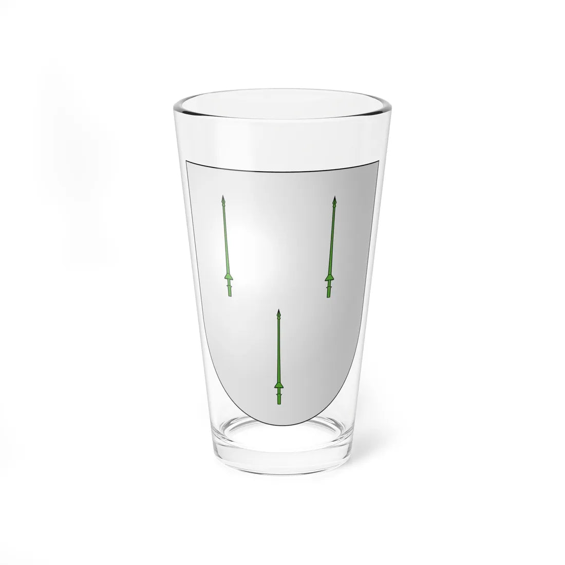 Blason Es famille Azurmendi Guipuscoa (Spain) (Coat of Arms) Pint Glass 16oz 16oz - Go Mug Yourself