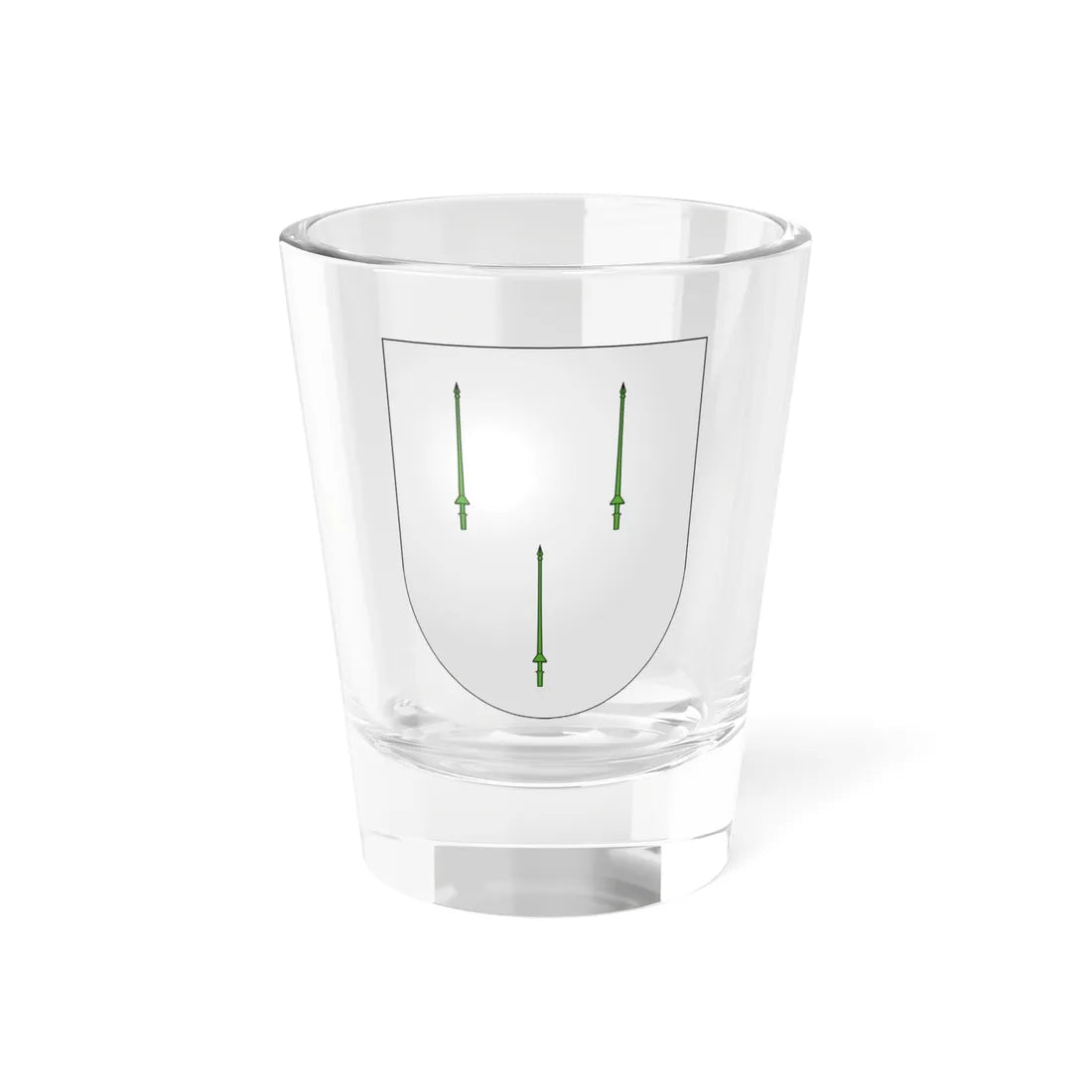Blason Es famille Azurmendi Guipuscoa (Spain) (Coat of Arms) Shot Glass 1.5oz 1.5oz - Go Mug Yourself
