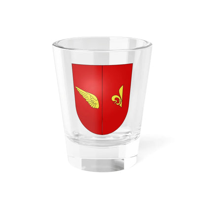 Blason Es famille Baldaura Navarre (Spain) (Coat of Arms) Shot Glass 1.5oz 1.5oz - Go Mug Yourself