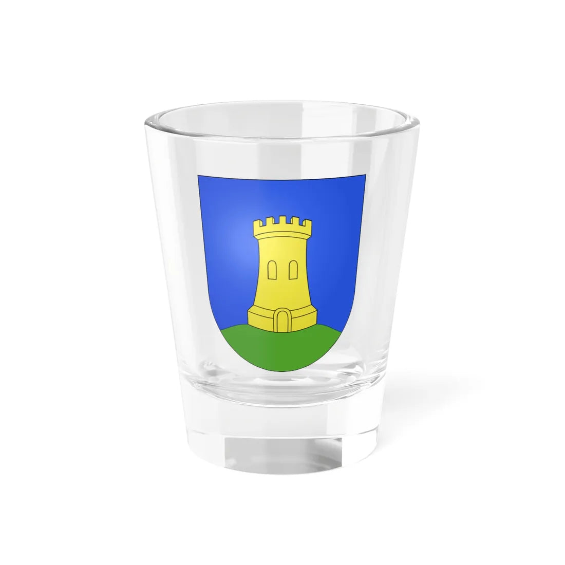 Blason Es famille Balenciaga Azkoitia (Spain) (Coat of Arms) Shot Glass 1.5oz 1.5oz - Go Mug Yourself