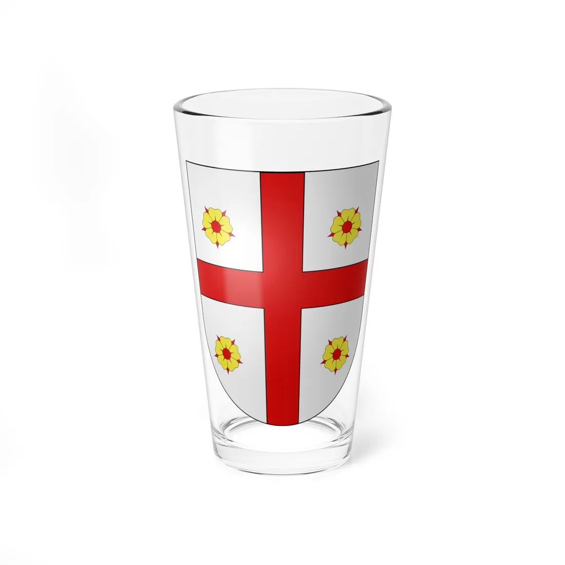 Blason Es famille Baron Cinco Villas (Spain) (Coat of Arms) Pint Glass 16oz 16oz - Go Mug Yourself