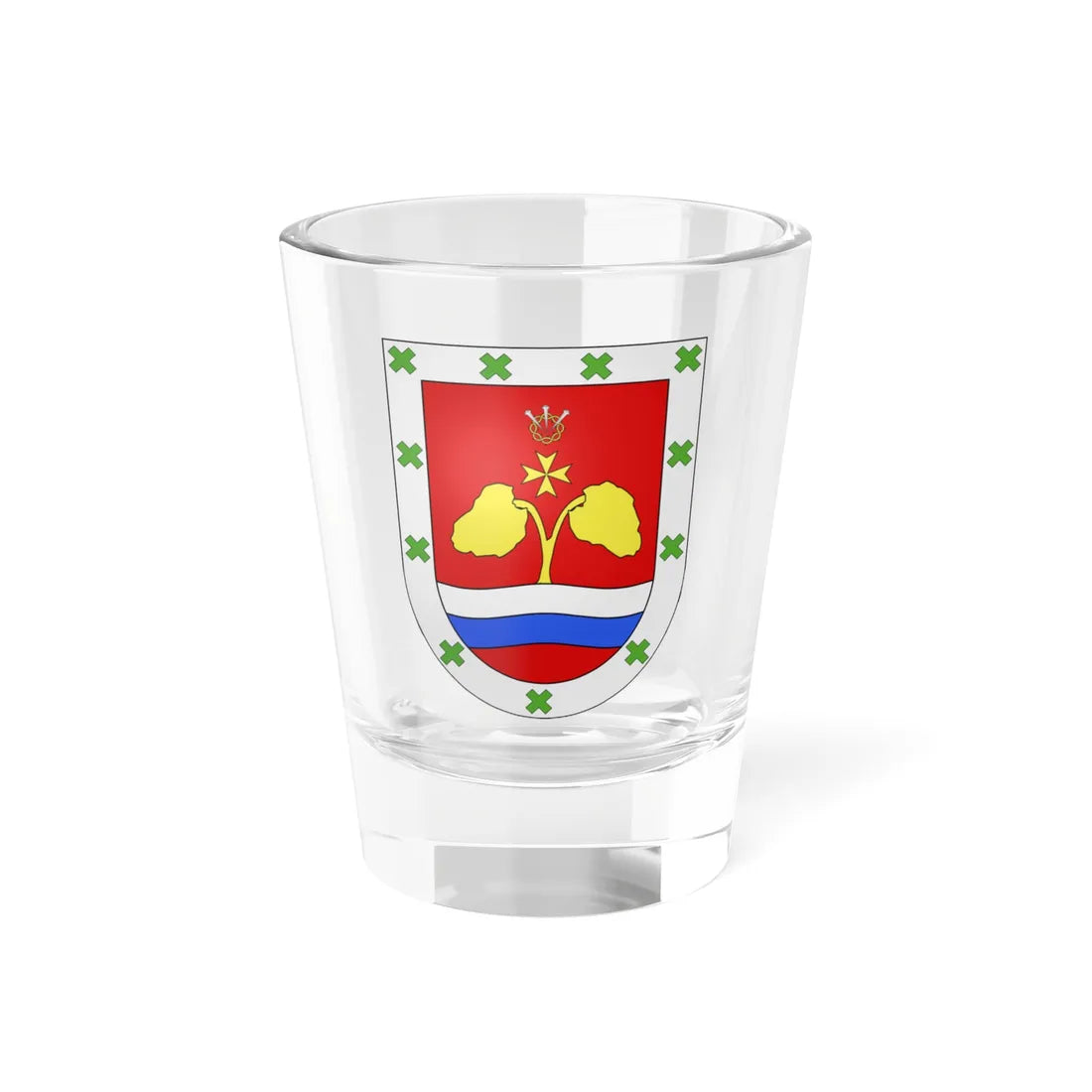 Blason Es famille Barrecheguren Alava (Spain) (Coat of Arms) Shot Glass 1.5oz 1.5oz - Go Mug Yourself