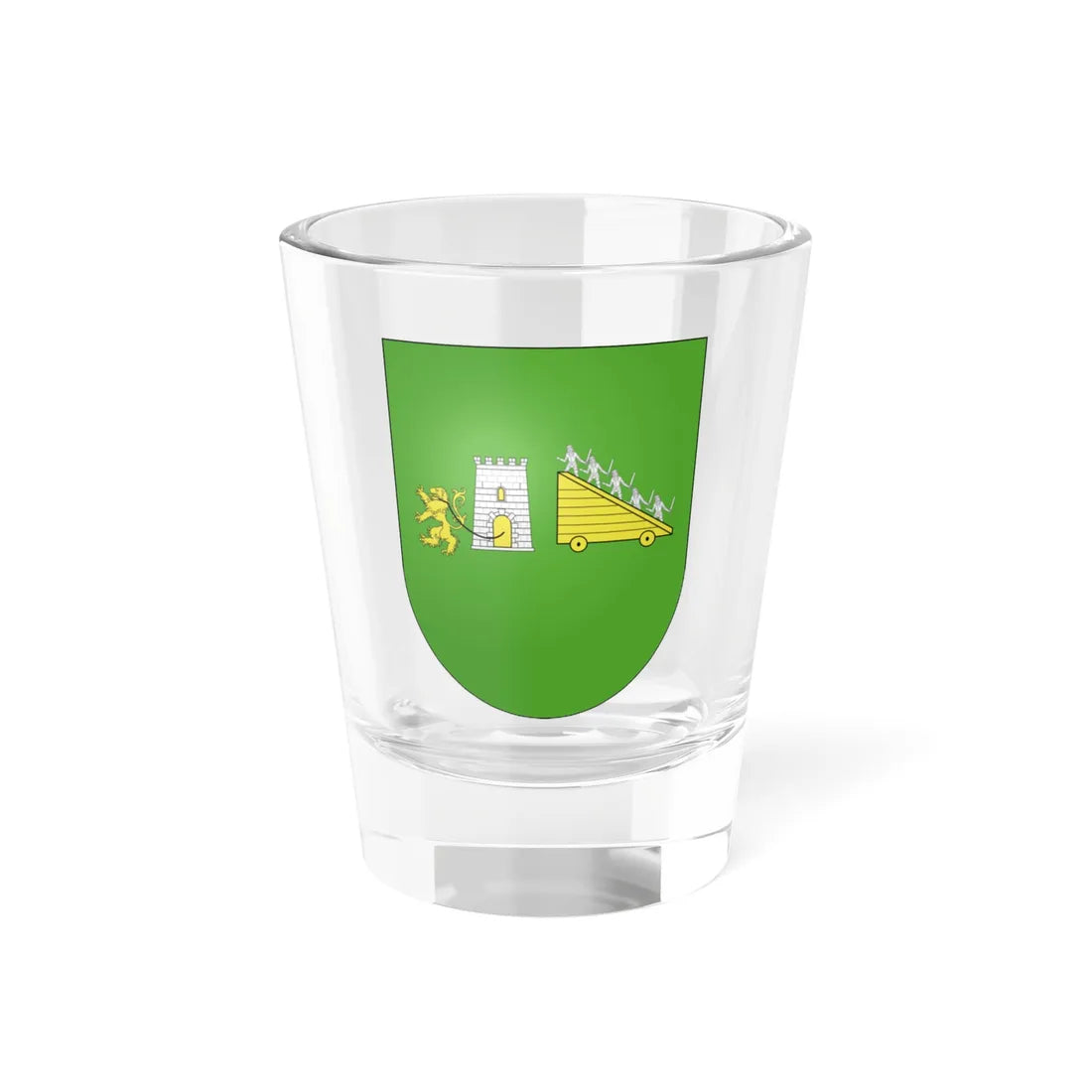 Blason Es famille Bastida Alava (Spain) (Coat of Arms) Shot Glass 1.5oz 1.5oz - Go Mug Yourself