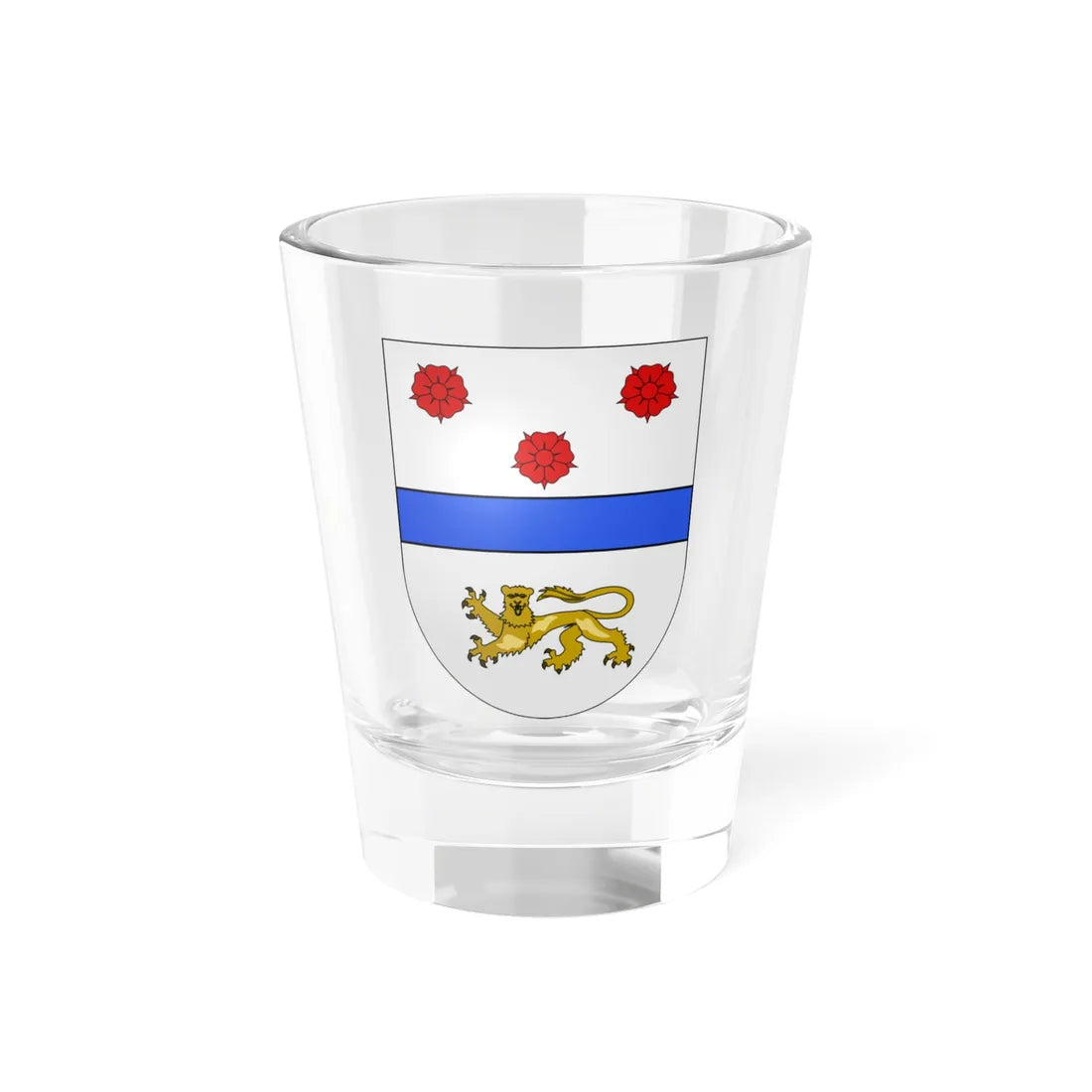 Blason Es famille Baylle Navarre (Spain) (Coat of Arms) Shot Glass 1.5oz 1.5oz - Go Mug Yourself