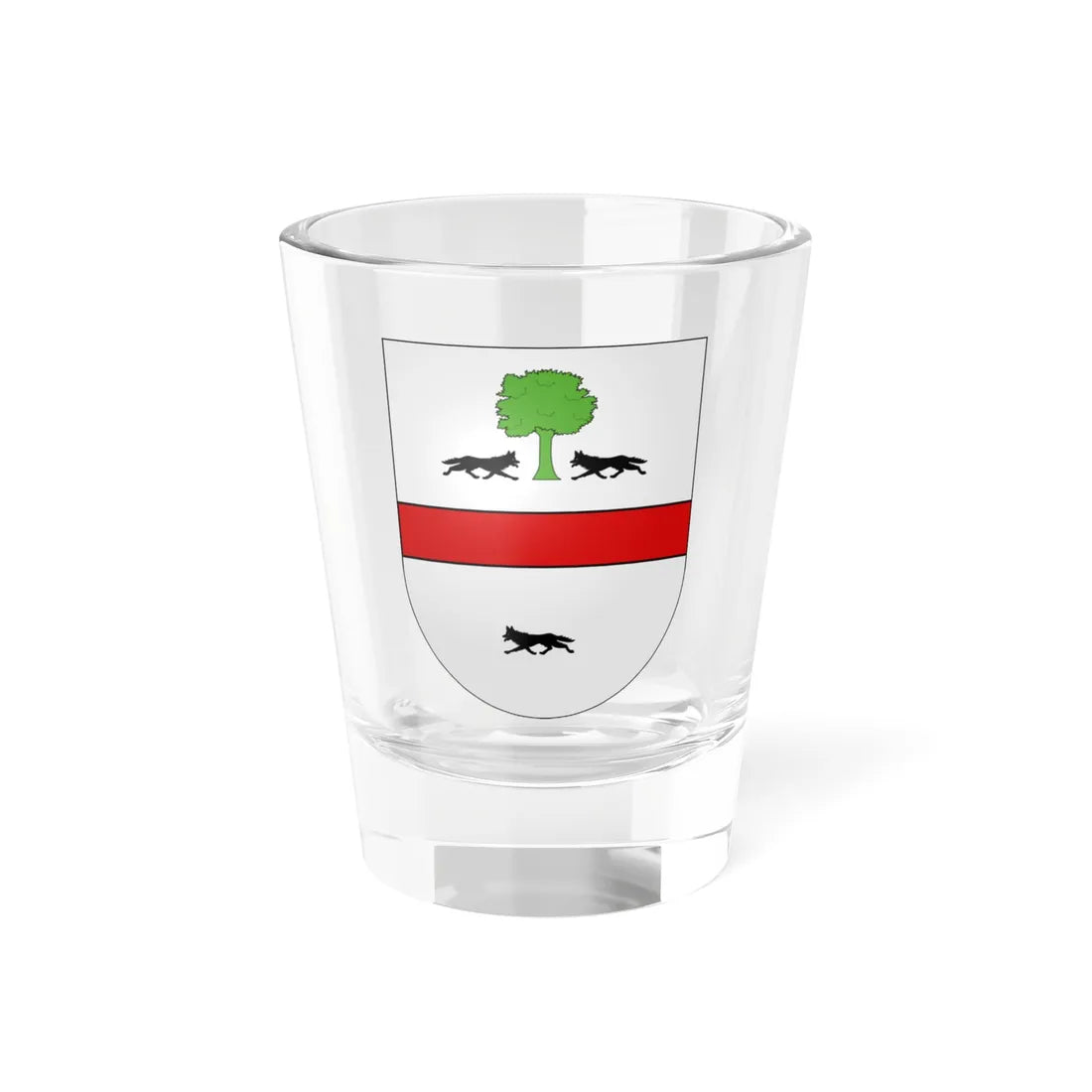Blason Es famille Bayona Navarre (Spain) (Coat of Arms) Shot Glass 1.5oz 1.5oz - Go Mug Yourself