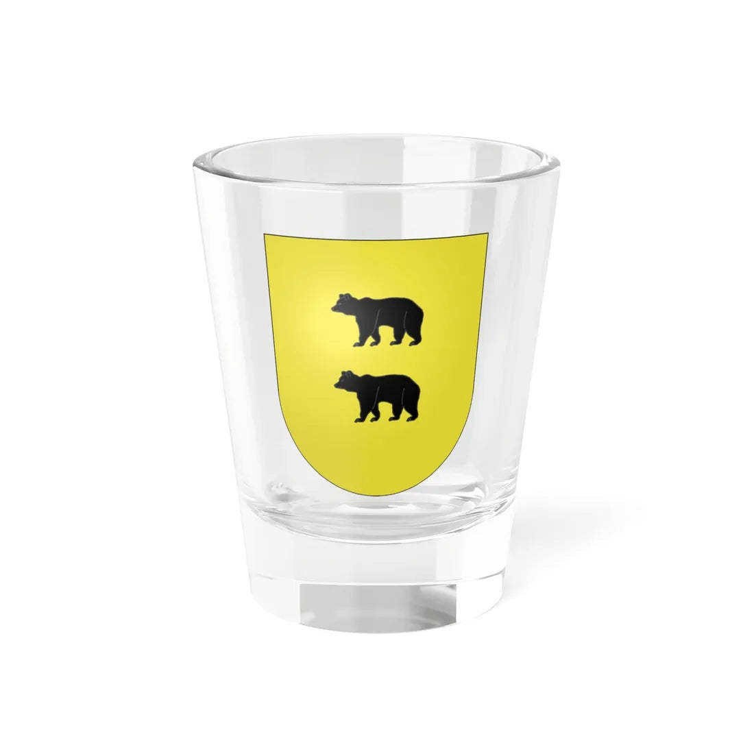 Blason Es famille Beramendi Navarre (Spain) (Coat of Arms) Shot Glass 1.5oz 1.5oz - Go Mug Yourself