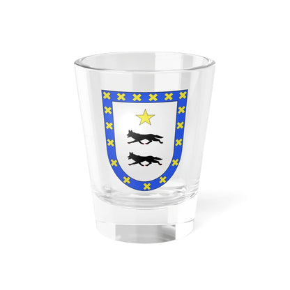 Blason Es famille Beruete Navarre (Spain) (Coat of Arms) Shot Glass 1.5oz 1.5oz - Go Mug Yourself
