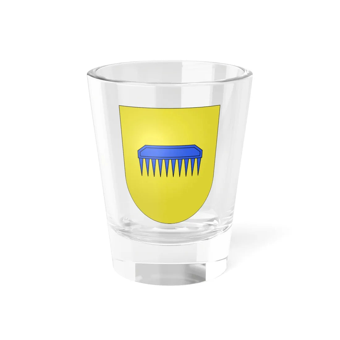 Blason Es famille Beunzalarrea Navarre (Spain) (Coat of Arms) Shot Glass 1.5oz 1.5oz - Go Mug Yourself