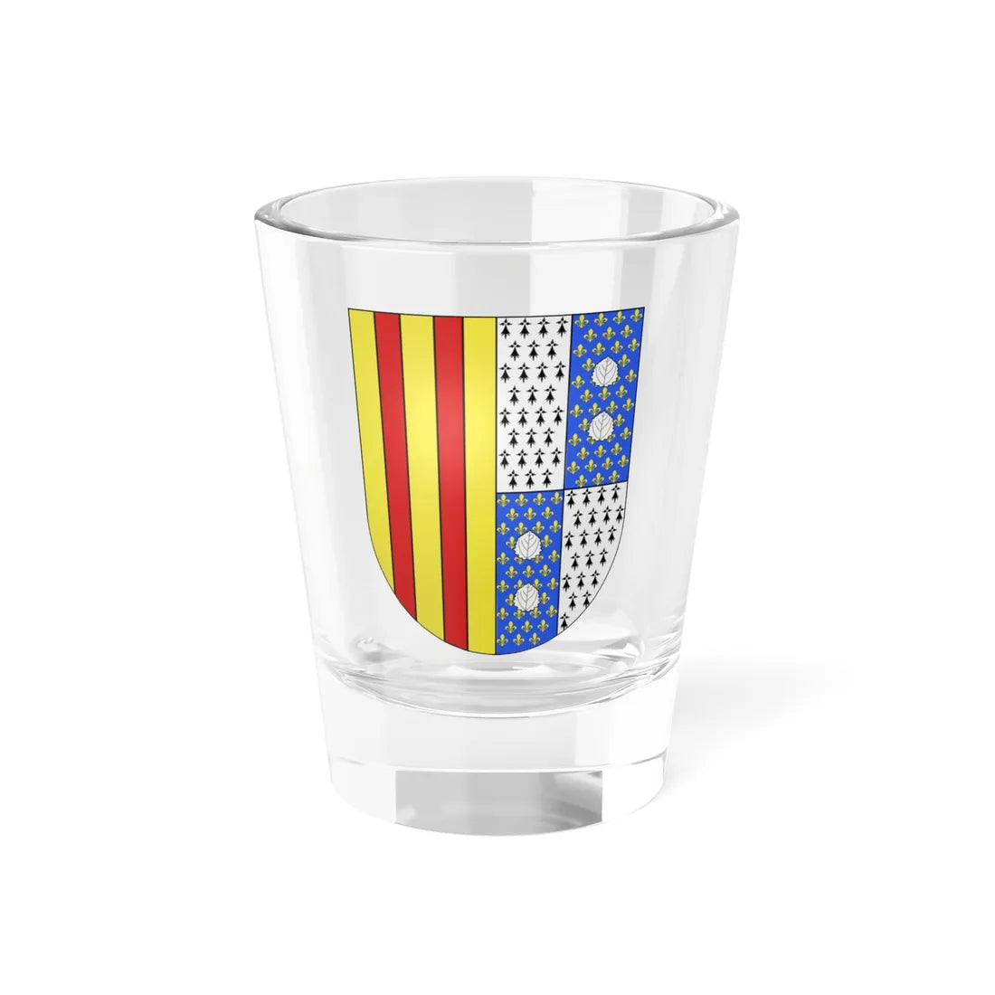 Blason Es famille Biolante Navarre (Spain) (Coat of Arms) Shot Glass 1.5oz 1.5oz - Go Mug Yourself