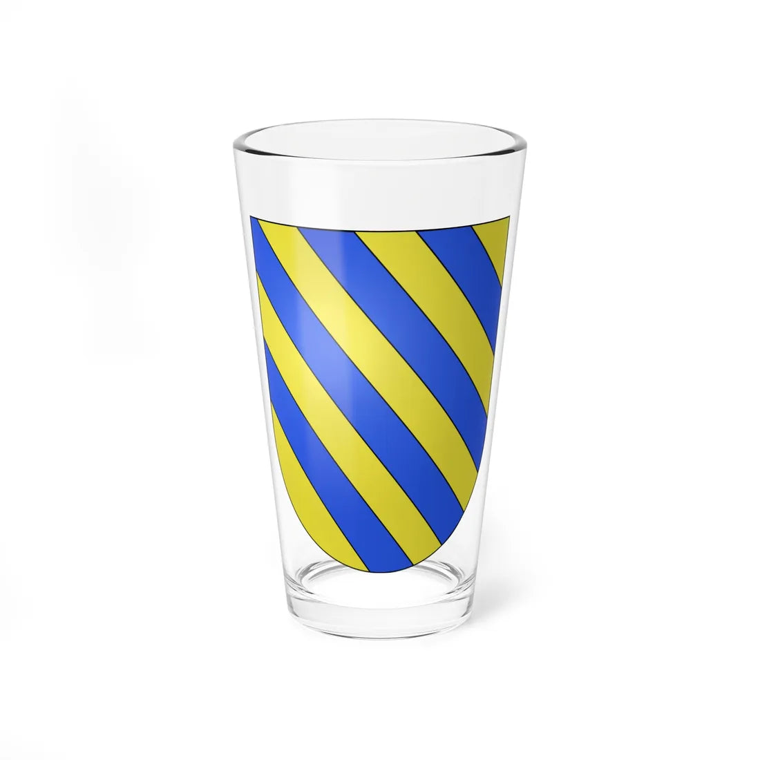 Blason Es famille Bizcarret Navarre (Spain) (Coat of Arms) Pint Glass 16oz 16oz - Go Mug Yourself