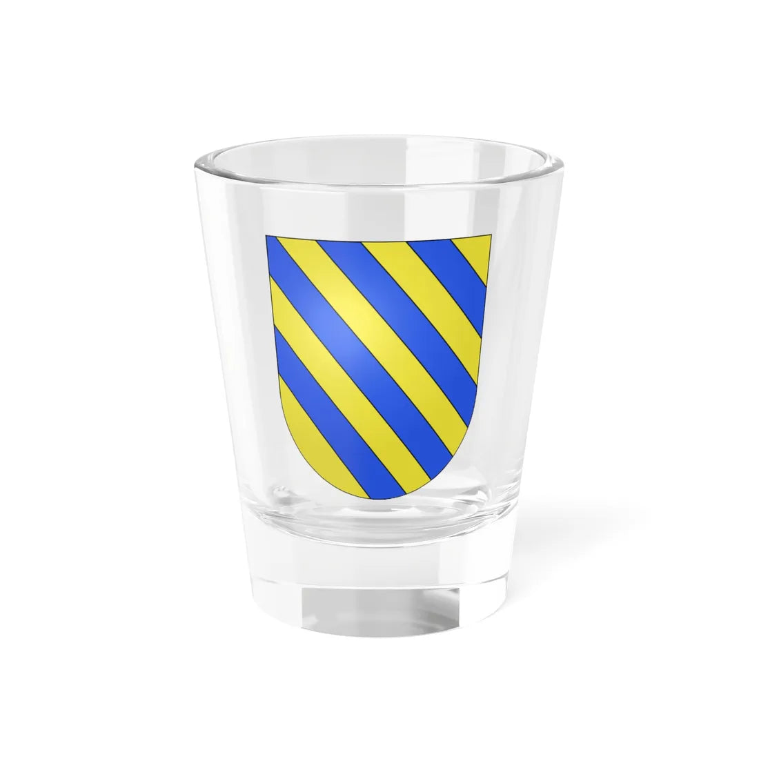 Blason Es famille Bizcarret Navarre (Spain) (Coat of Arms) Shot Glass 1.5oz 1.5oz - Go Mug Yourself