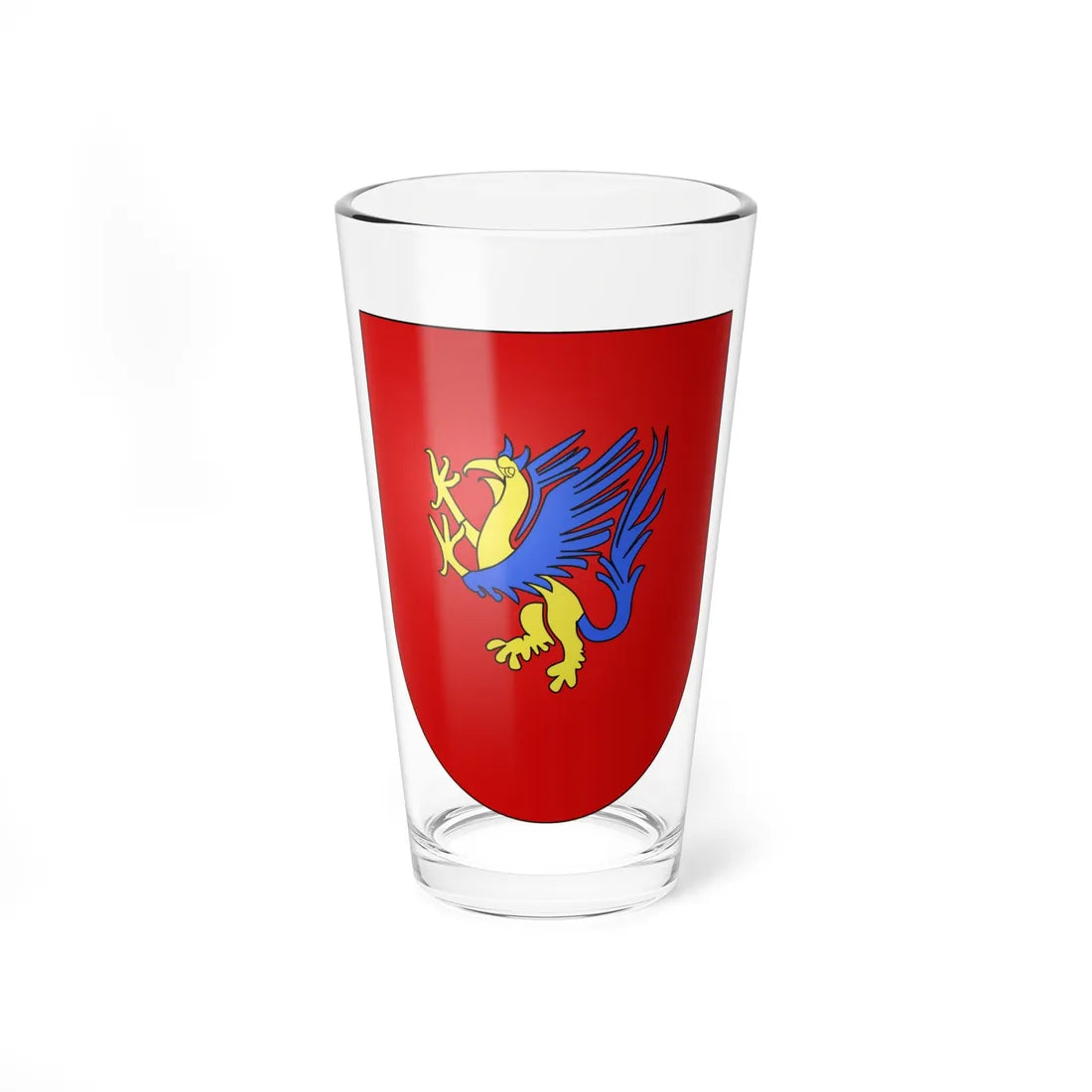 Blason Es famille Caritat Navarre (Spain) (Coat of Arms) Pint Glass 16oz 16oz - Go Mug Yourself