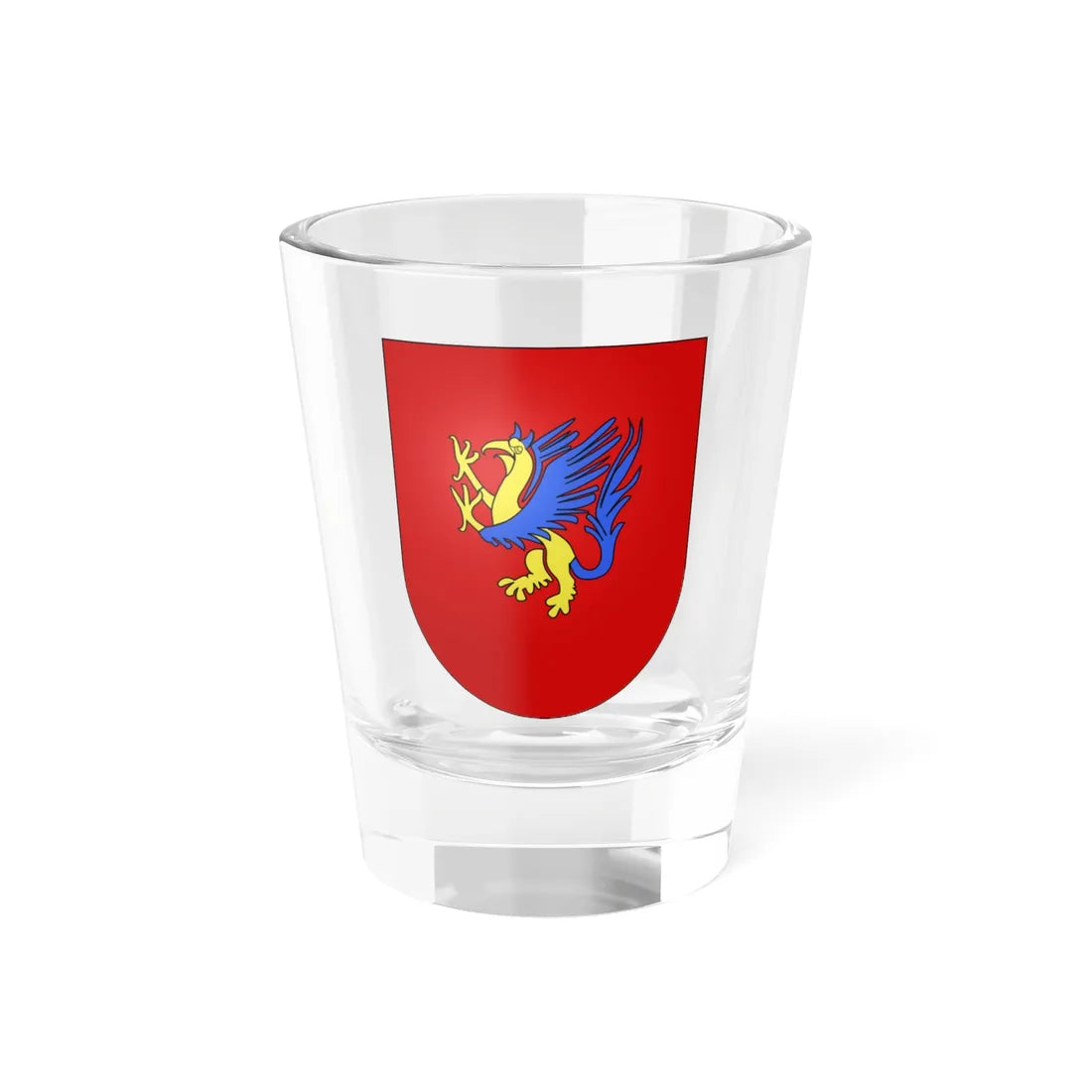 Blason Es famille Caritat Navarre (Spain) (Coat of Arms) Shot Glass 1.5oz 1.5oz - Go Mug Yourself