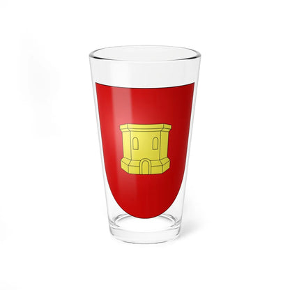 Blason Es famille Carrillo Navarre (Spain) (Coat of Arms) Pint Glass 16oz - Go Mug Yourself