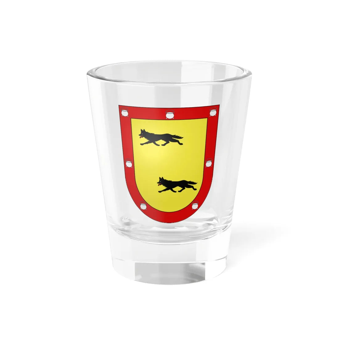 Blason Es famille Cia Navarre (Spain) (Coat of Arms) Shot Glass 1.5oz 1.5oz - Go Mug Yourself