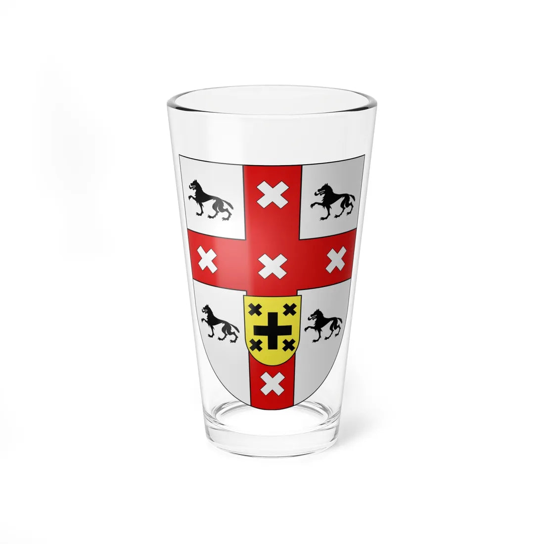 Blason Es famille Egues Navarre (Spain) (Coat of Arms) Pint Glass 16oz - Go Mug Yourself