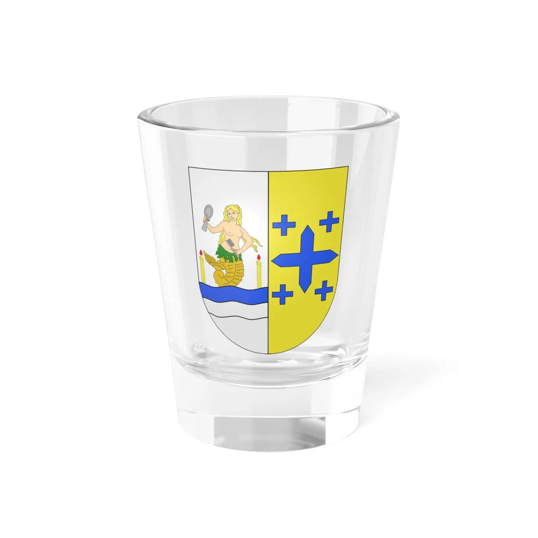 Blason Es famille Egues Pedro Navarre (Spain) (Coat of Arms) Shot Glass 1.5oz 1.5oz - Go Mug Yourself