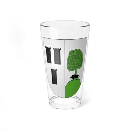 Blason Es famille Eguina Navarre (Spain) (Coat of Arms) Pint Glass 16oz 16oz - Go Mug Yourself