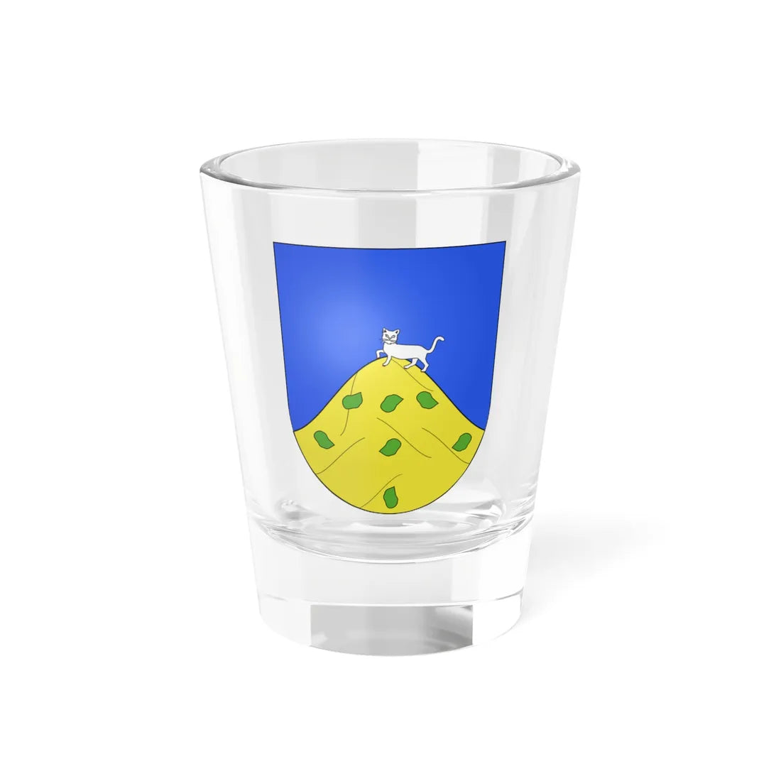 Blason Es famille Falces Navarre (Spain) (Coat of Arms) Shot Glass 1.5oz 1.5oz - Go Mug Yourself