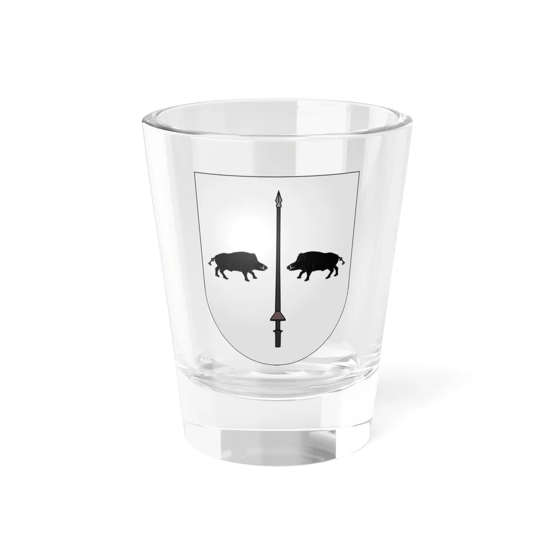 Blason Es famille Fernandez-de-Bea Navarre (Spain) (Coat of Arms) Shot Glass 1.5oz 1.5oz - Go Mug Yourself