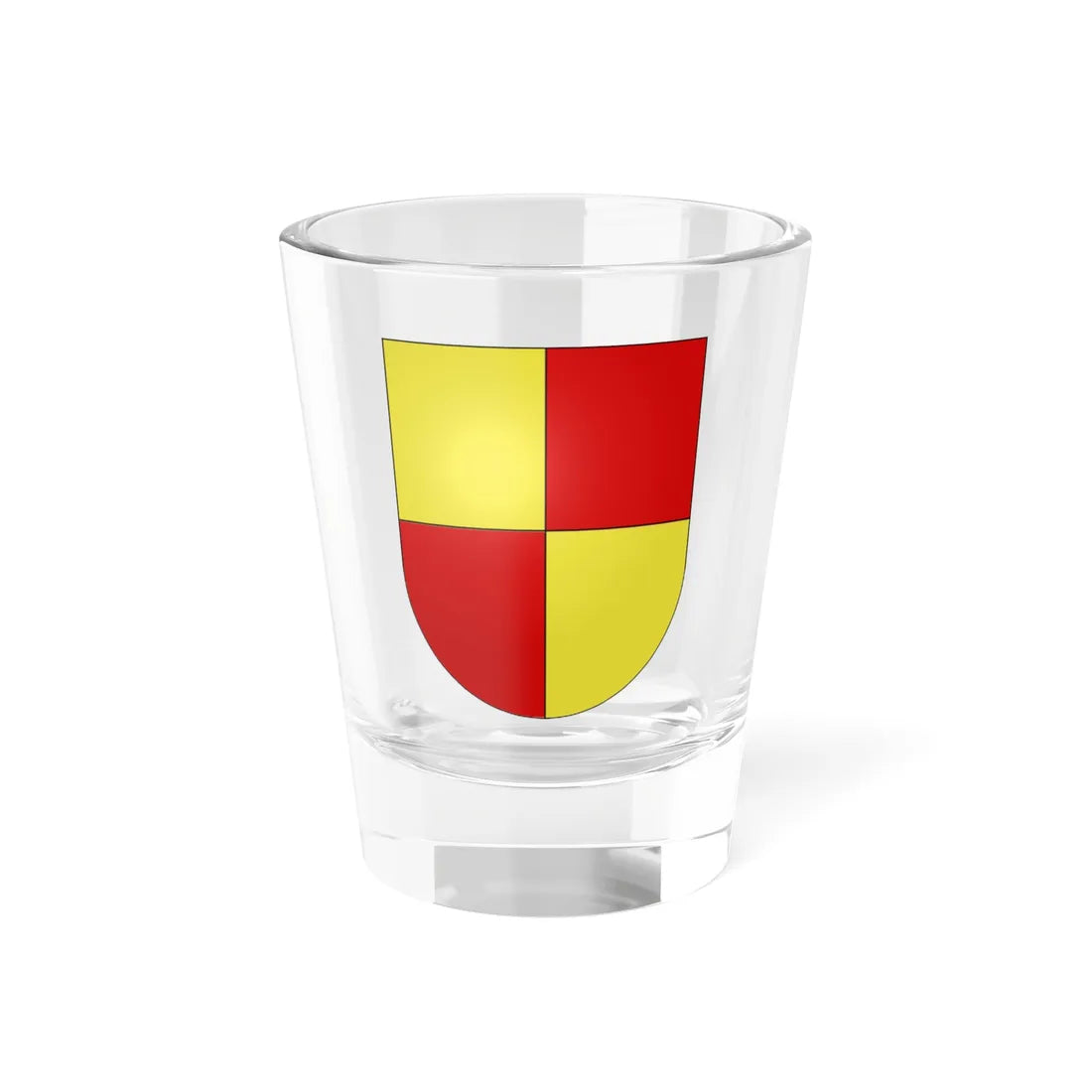 Blason Es famille Gontaut-Saint-Geniez Navarre (Spain) (Coat of Arms) Shot Glass 1.5oz 1.5oz - Go Mug Yourself