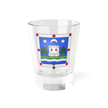 Blason Es famille Insaustia Navarre (Spain) (Coat of Arms) Shot Glass 1.5oz 1.5oz - Go Mug Yourself