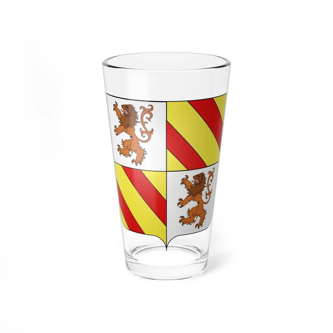 Blason Es famille Izco Navarre (Spain) (Coat of Arms) Pint Glass 16oz 16oz - Go Mug Yourself