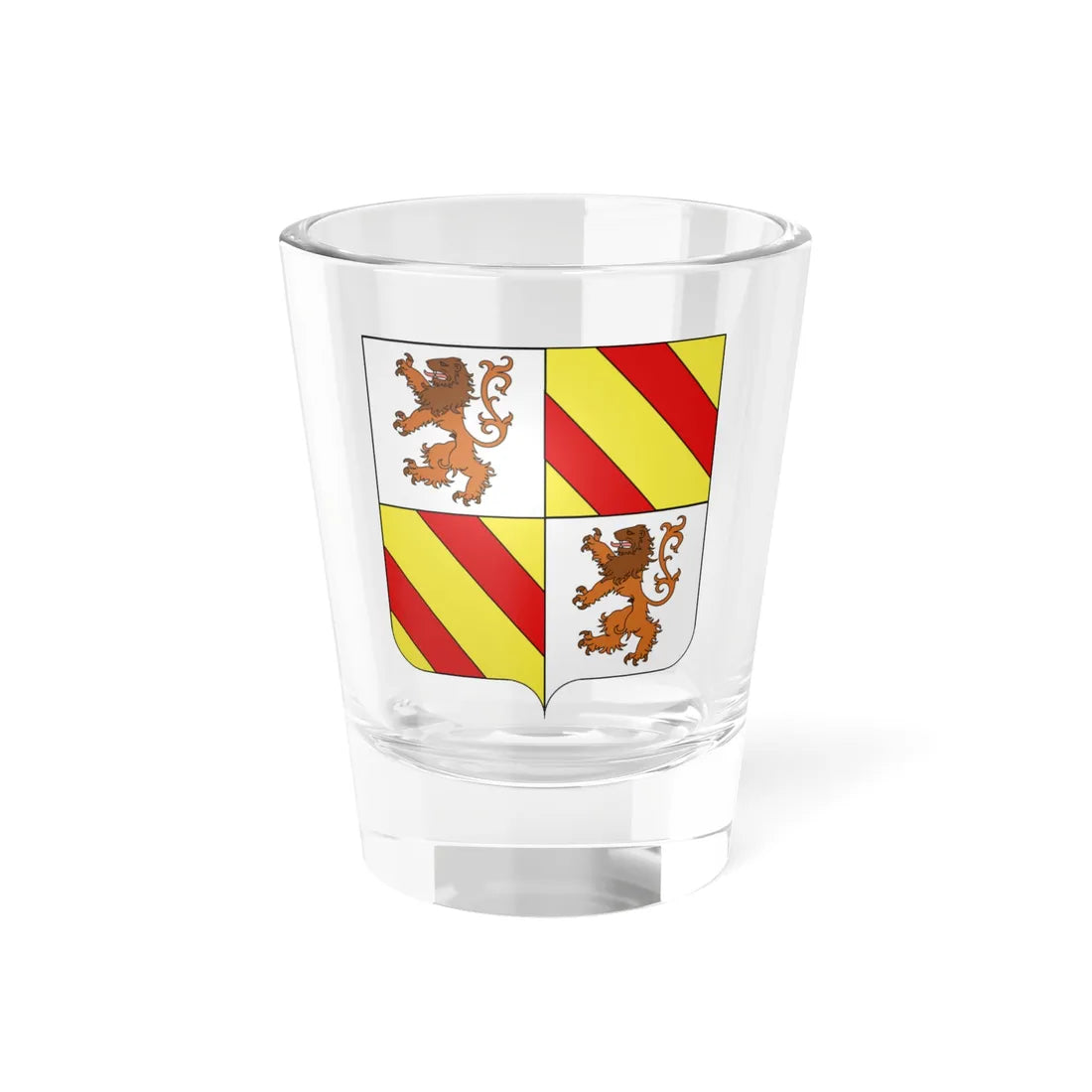 Blason Es famille Izco Navarre (Spain) (Coat of Arms) Shot Glass 1.5oz 1.5oz - Go Mug Yourself