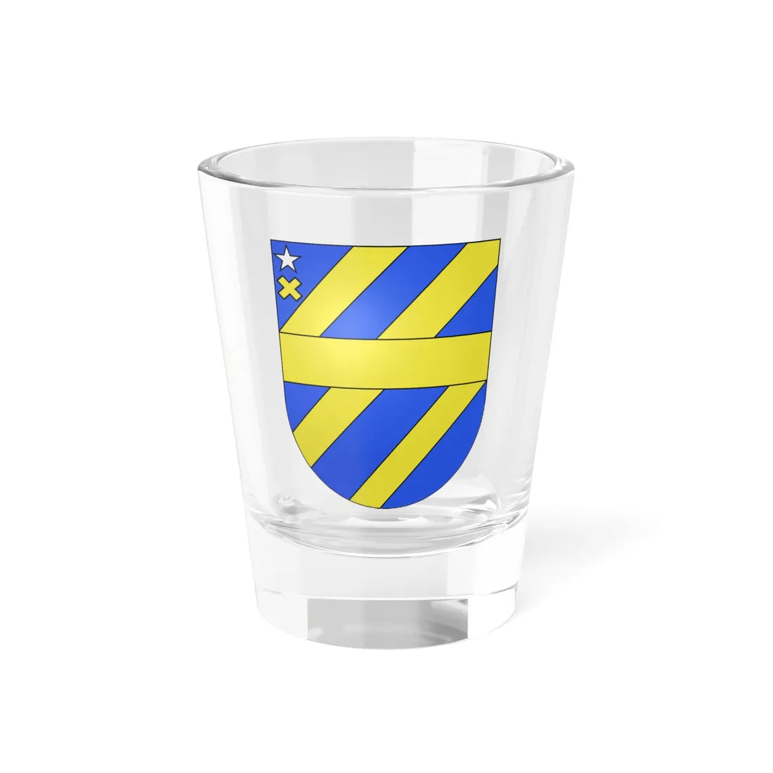 Blason Es famille Jacoisti Navarre (Spain) (Coat of Arms) Shot Glass 1.5oz 1.5oz - Go Mug Yourself