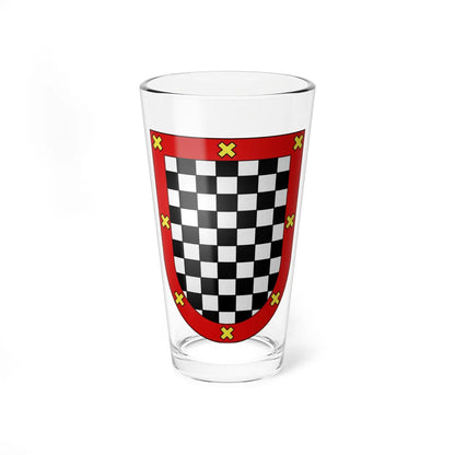 Blason Es famille Jaureguizar Baztan (Spain) (Coat of Arms) Pint Glass 16oz - Go Mug Yourself
