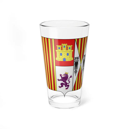 Blason fam es Aragon duc de Segorbe (Spain) (Coat of Arms) Pint Glass 16oz 16oz - Go Mug Yourself