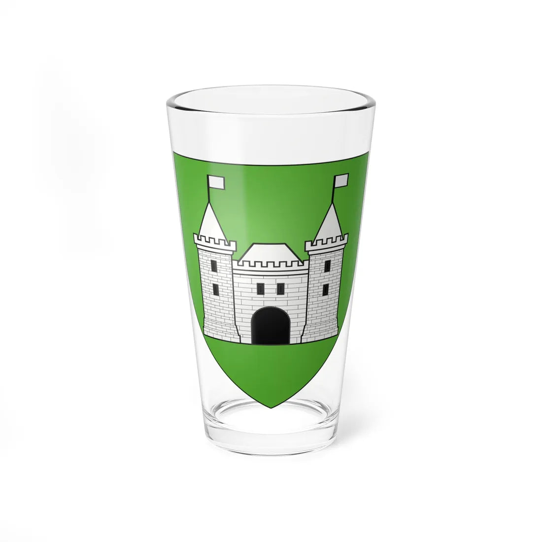 Blason fam fr Aboville d (France) (Coat of Arms) Pint Glass 16oz - Go Mug Yourself