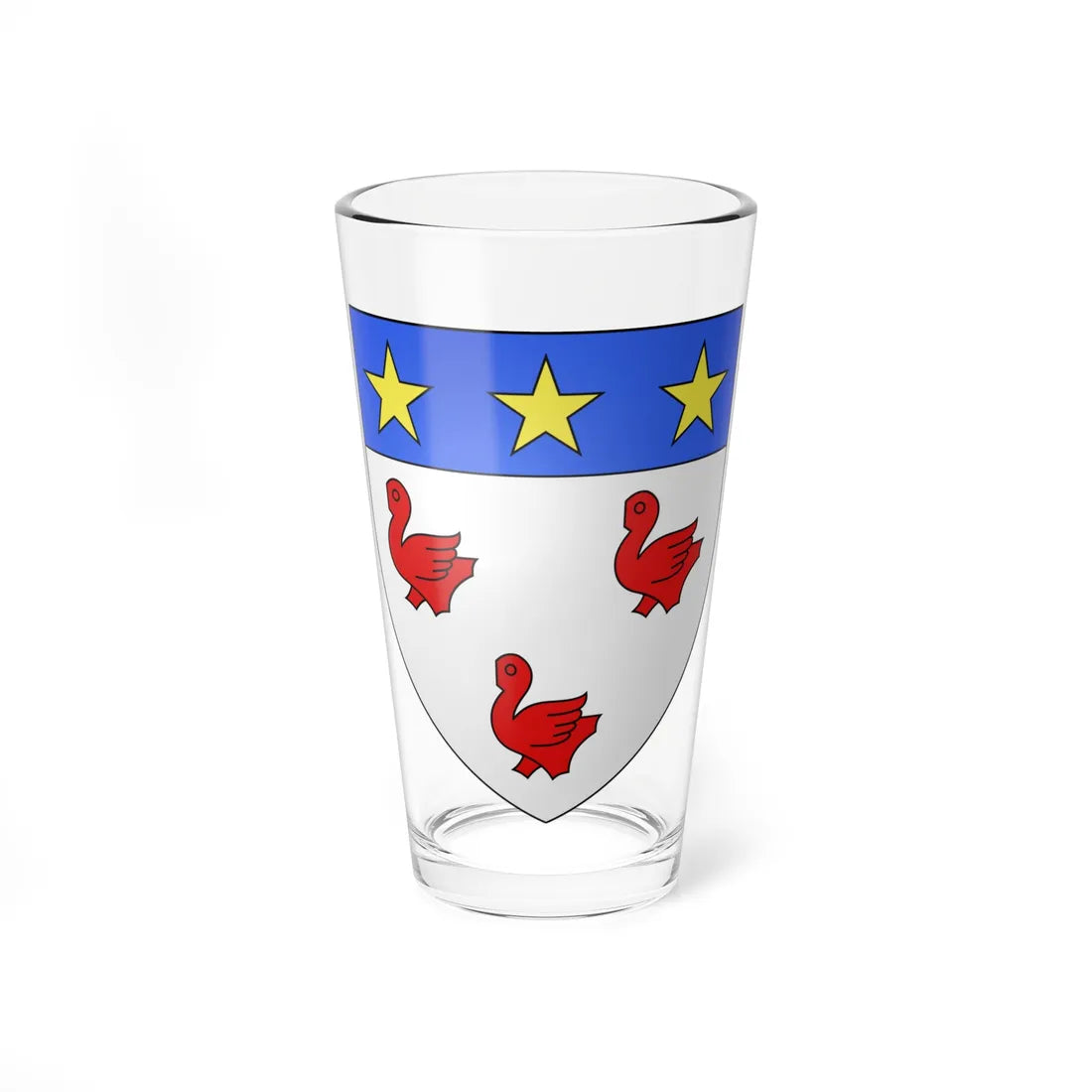 Blason fam fr Allain (France) (Coat of Arms) Pint Glass 16oz 16oz - Go Mug Yourself