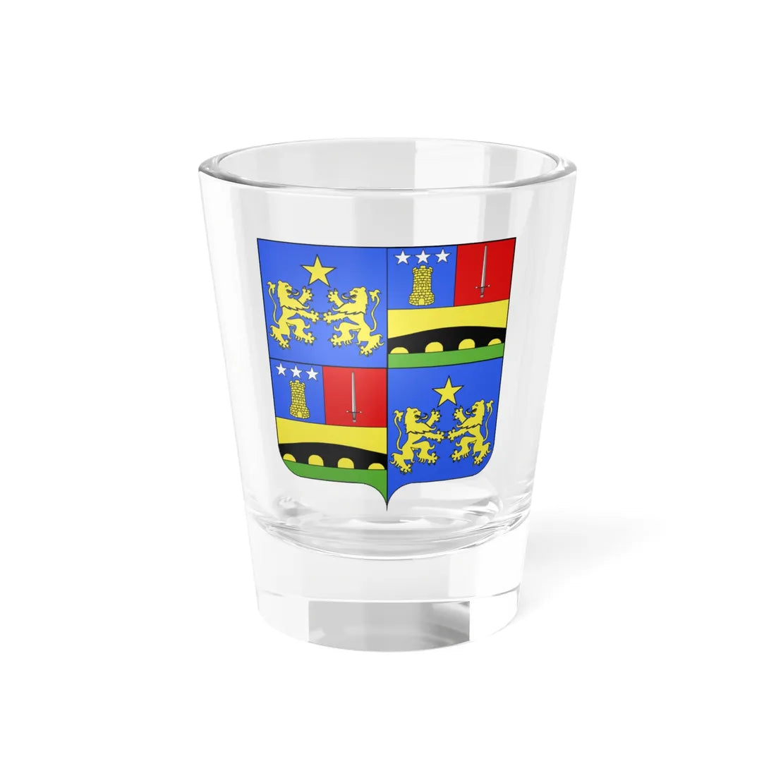 Blason fam fr dAllemagne (France) (Coat of Arms) Shot Glass 1.5oz 1.5oz - Go Mug Yourself