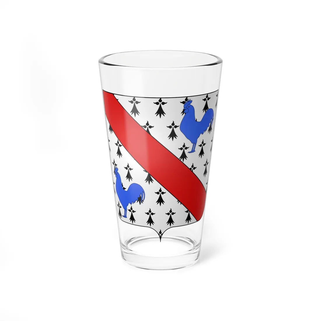 Blason fam uk-fr Law de Lauriston (Scotland) (Coat of Arms) Pint Glass 16oz 16oz - Go Mug Yourself