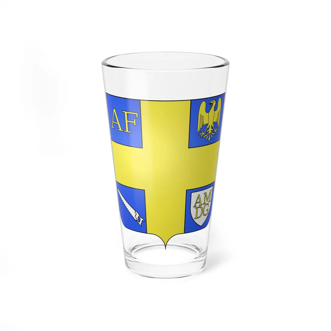 Blason famille Abu-Fanous (Egypt) (Coat of Arms) Pint Glass 16oz 16oz - Go Mug Yourself