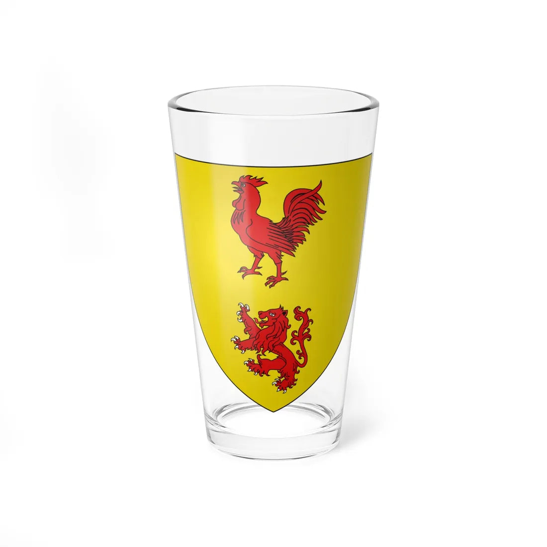 Blason Famille Alacoque (France) (Coat of Arms) Pint Glass 16oz 16oz - Go Mug Yourself