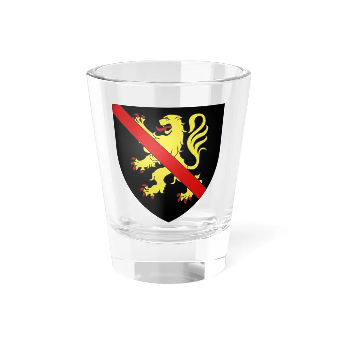 Blason famille be De Dongelberg (Belgium) (Coat of Arms) Shot Glass 1.5oz 1.5oz - Go Mug Yourself