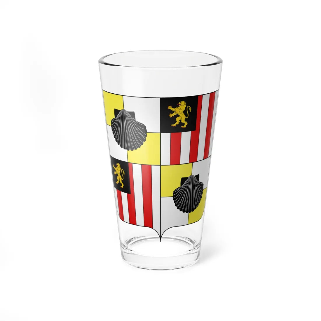 Blason famille be de Fœstraets (Belgium) (Coat of Arms) Pint Glass 16oz 16oz - Go Mug Yourself