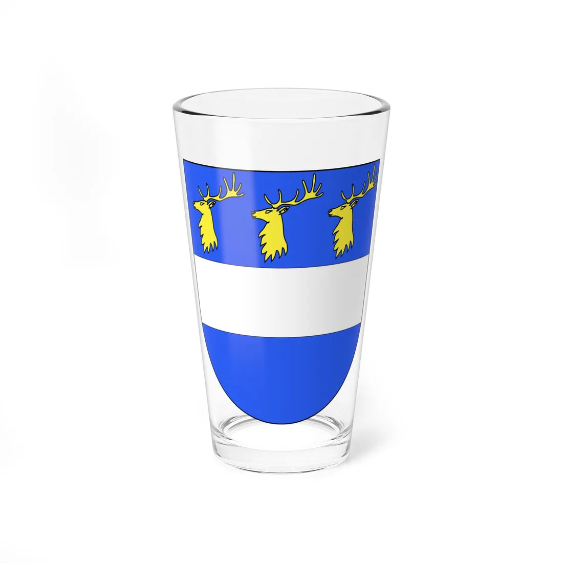 Blason famille be Fontaine de Ghélin (Belgium) (Coat of Arms) Pint Glass 16oz 16oz - Go Mug Yourself