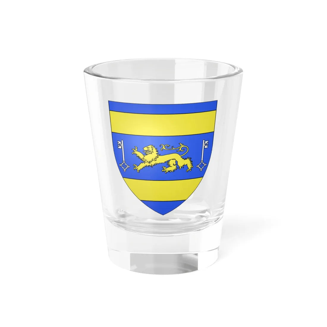 Blason famille ch Johann Heinrich Pestalozzi (Switzerland) (Coat of Arms) Shot Glass 1.5oz 1.5oz - Go Mug Yourself