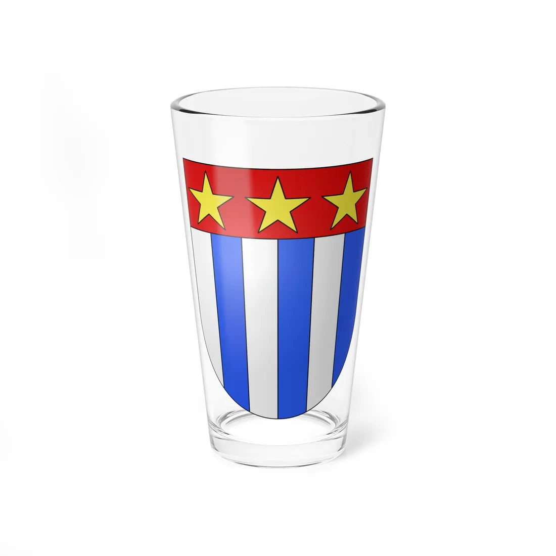 Blason famille ch Montferrand-La Sarraz Vaud (Switzerland) (Coat of Arms) Pint Glass 16oz 16oz - Go Mug Yourself