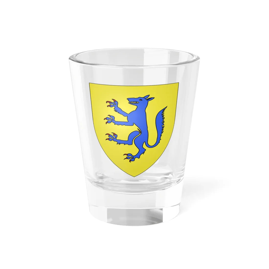 Blason famille dAgoult (France) (Coat of Arms) Shot Glass 1.5oz 1.5oz - Go Mug Yourself