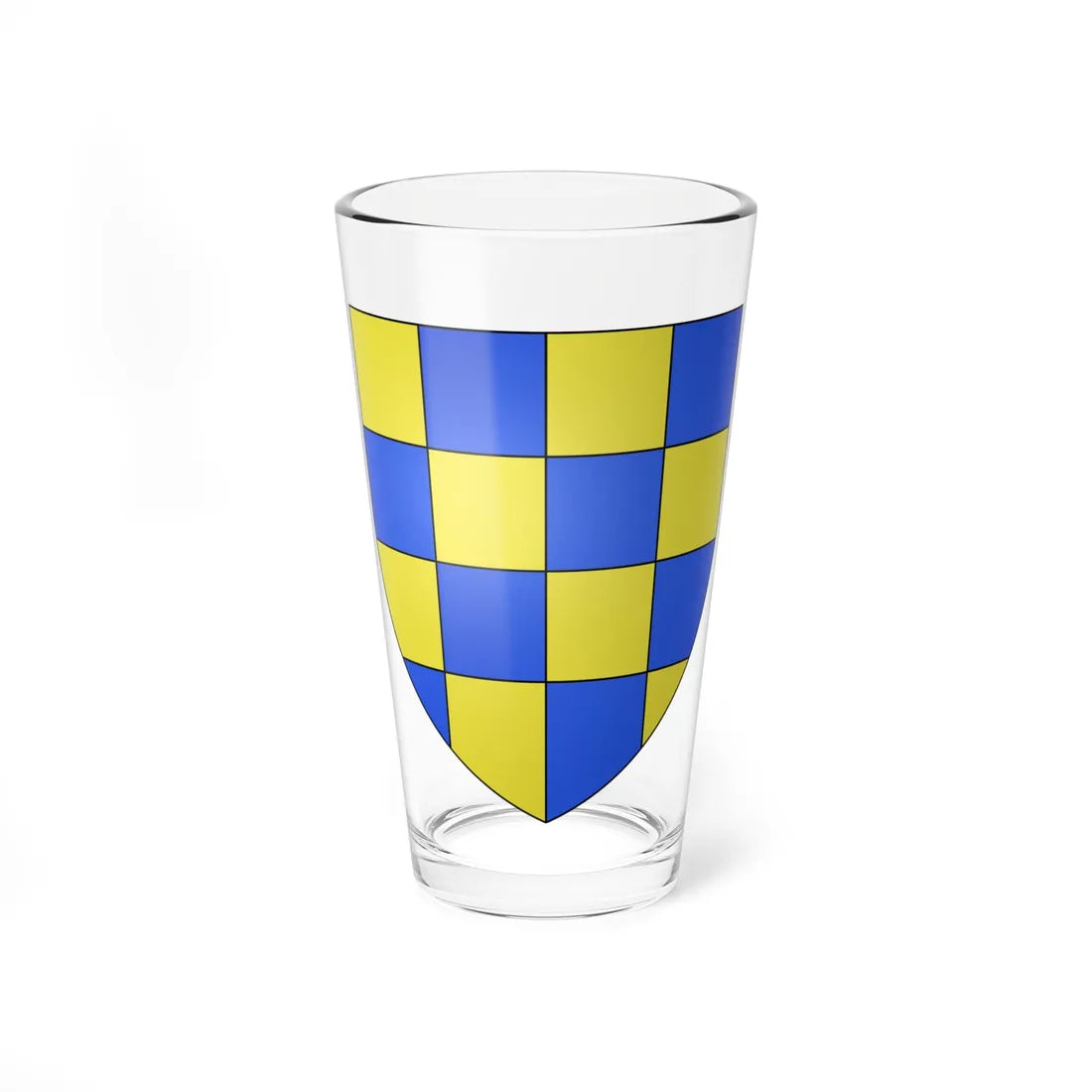 Blason famille dAngerez (France) (Coat of Arms) Pint Glass 16oz 16oz - Go Mug Yourself