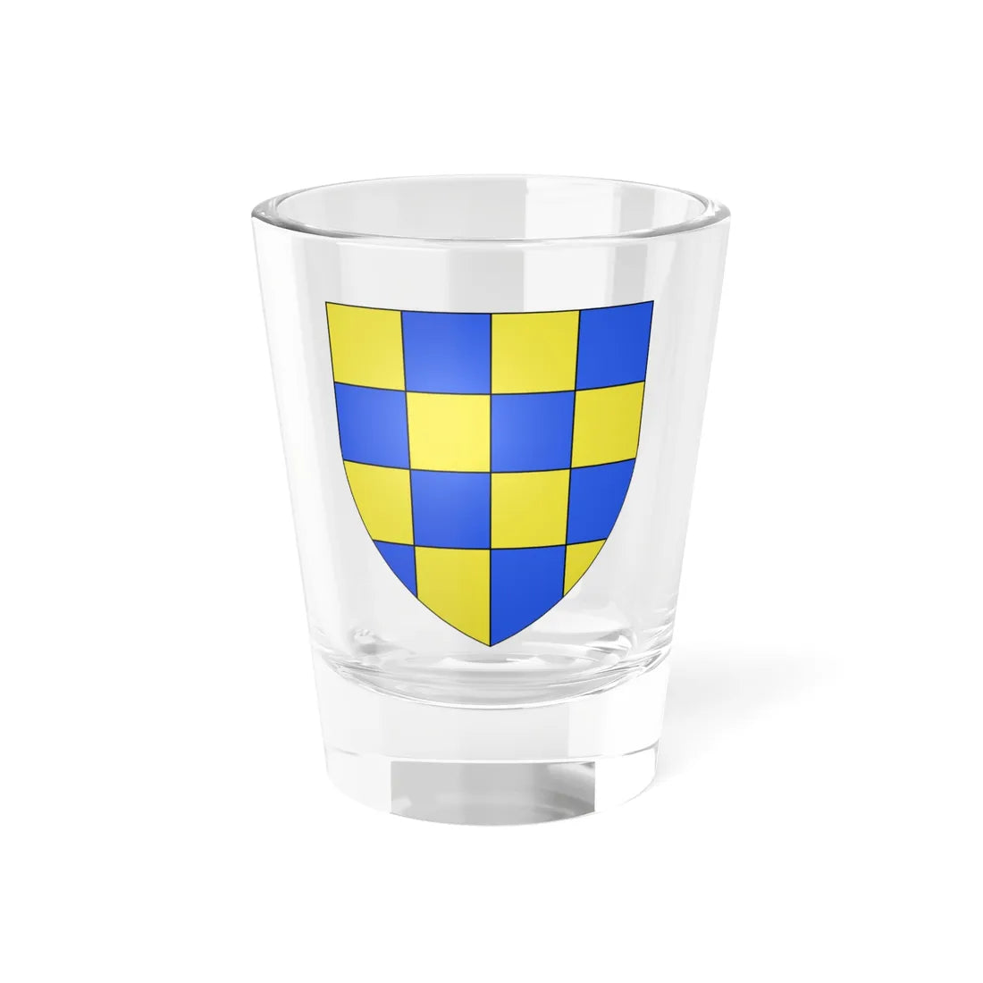 Blason famille dAngerez (France) (Coat of Arms) Shot Glass 1.5oz 1.5oz - Go Mug Yourself