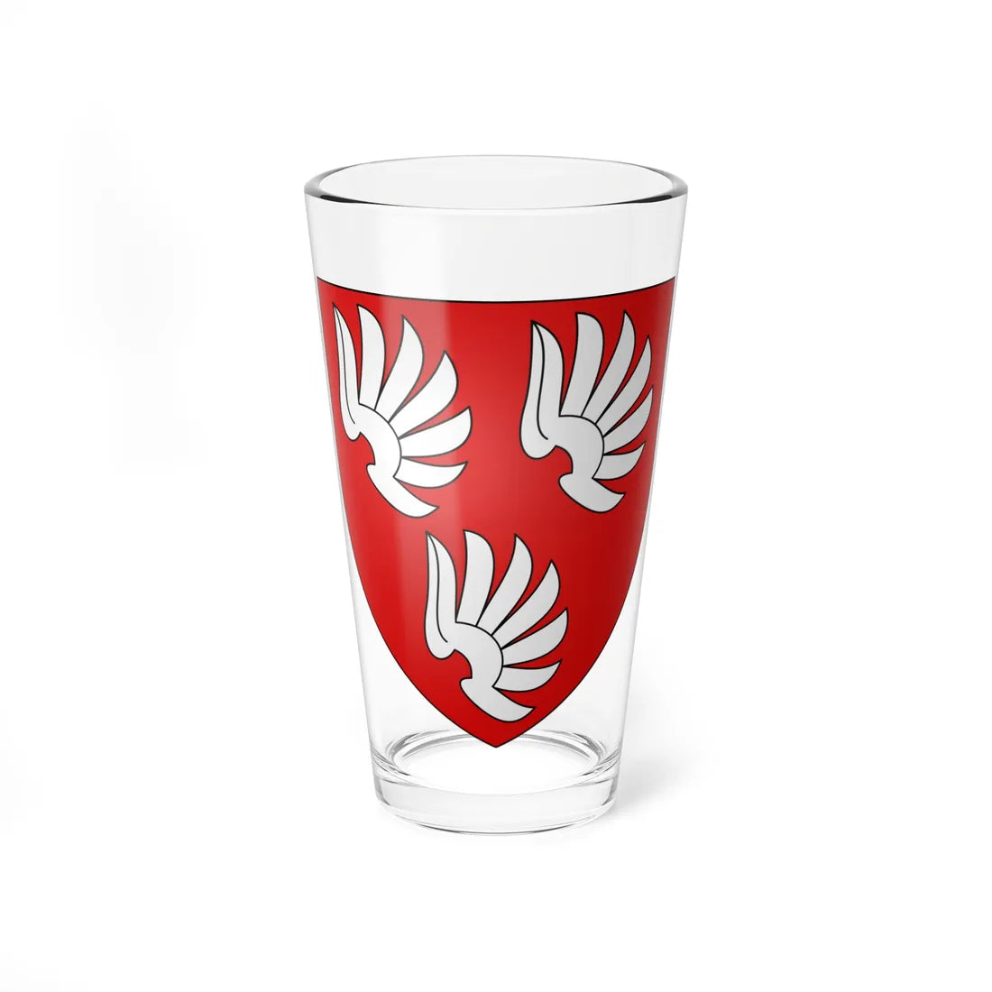 Blason famille de Watteville Wattenwyl (Switzerland) (Coat of Arms) Pint Glass 16oz 16oz - Go Mug Yourself