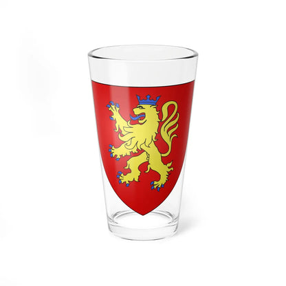 Blason Famille du Chastel de La Howardries (Belgium) (Coat of Arms) Pint Glass 16oz 16oz - Go Mug Yourself