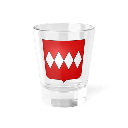 Blason famille en de Carteret duché de Normandie (England) (Coat of Arms) Shot Glass 1.5oz 1.5oz - Go Mug Yourself