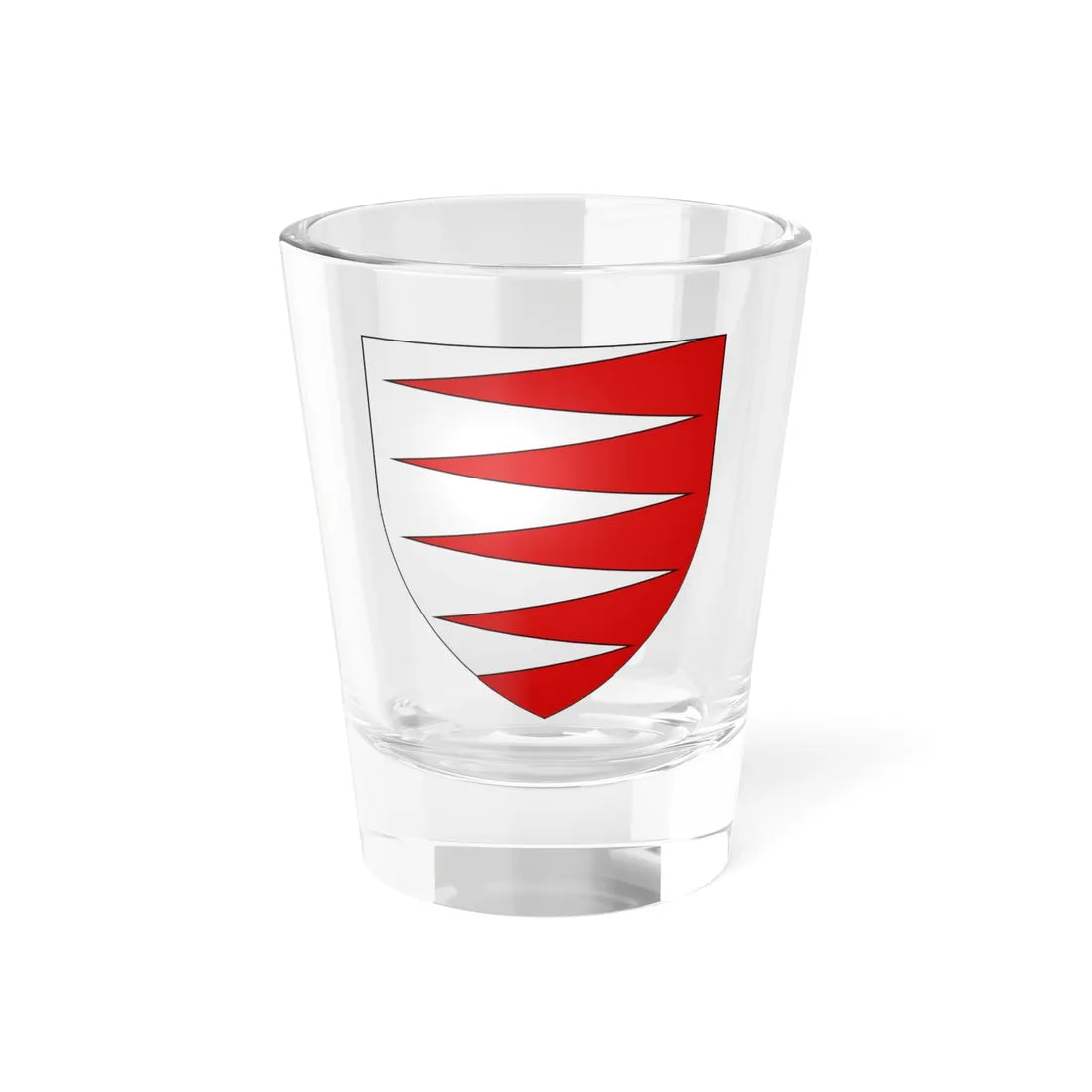 Blason famille fl de Landas (France) (Coat of Arms) Shot Glass 1.5oz 1.5oz - Go Mug Yourself